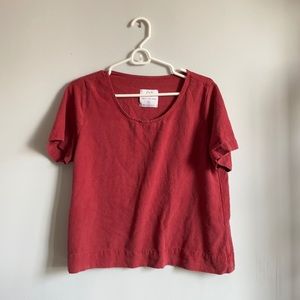 Jamie + The Jones “The Staple… Tee” in Garnet